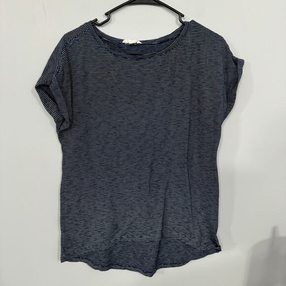 CASLON Blue Striped Tee Shirt Size Small Short Sleeves - Picture 1 of 6